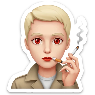 Yeux rouges qui a trop fumer  sticker