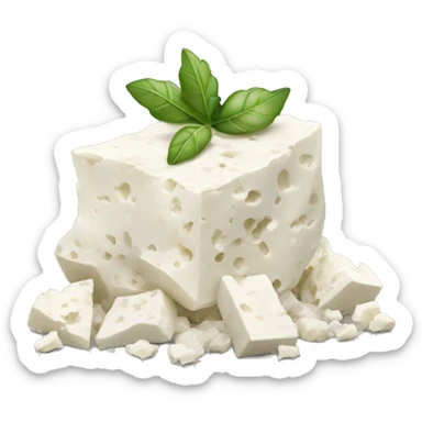 crumbled feta cheese sticker