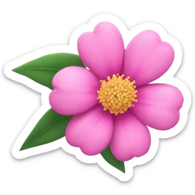 Pink flower sticker