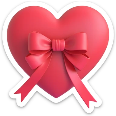 heart with a bow sticker