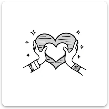 the concept of love, hand drawn doodle, notion style sticker