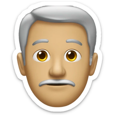 hombre confundido fumando sticker