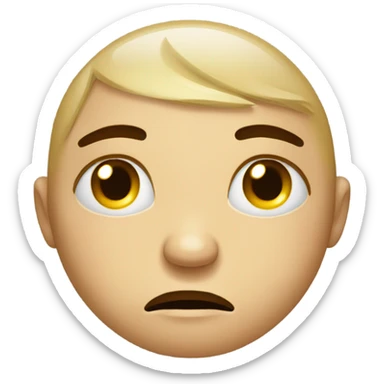 Sad face with tears sticker