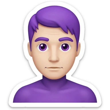 purple man portrait  sticker