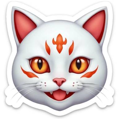 cat red eyes on her chest is the cutest person monster red and white in my opinion and she has a lot to do  sticker