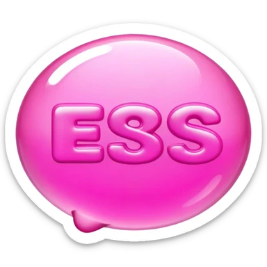 ESBS in hot pink bubble letters sticker