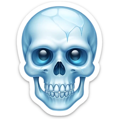 Tête de mort gelé sticker
