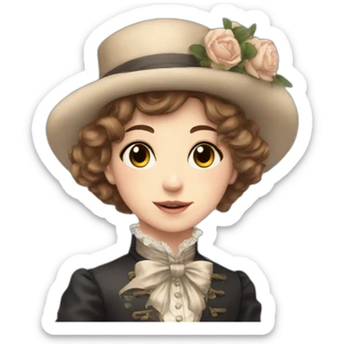 Victorian time cute femboy sticker