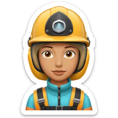 Colorful Helmeted Traveler sticker