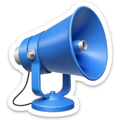 blue loudspeaker sticker