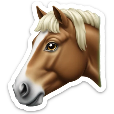 paard met een glas heineken in zijn handen sticker