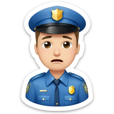 Policeman crying sticker