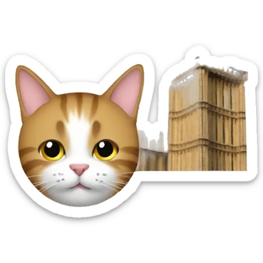 Big Ben with cat ears sticker
