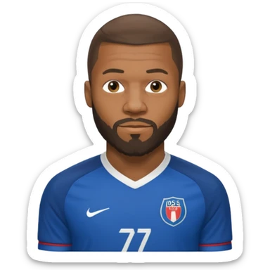 Mbappé dans une longue barbe  sticker