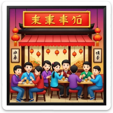 Chinese restaurant. sticker
