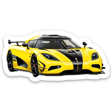 Koenigsegg Agera RS - Koenigsegg (Model Year: 2020) (Iconic colour: Yellow) sticker