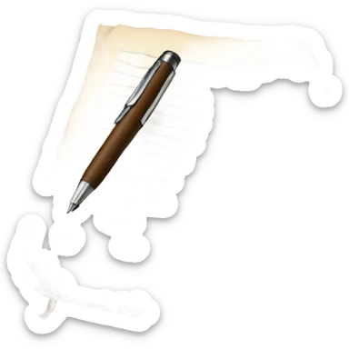 book sheet and pen sticker