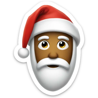 Santa hat on a sad face  sticker