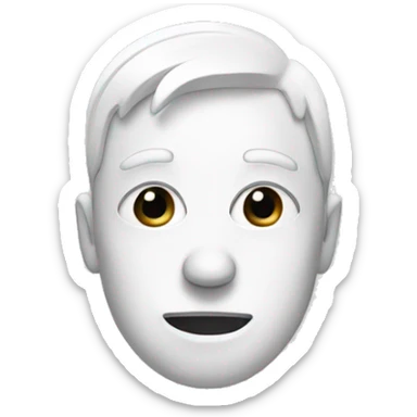 White glue on face sticker