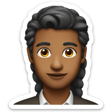 indian linkedin profile slightly lighter brown skin shade sticker