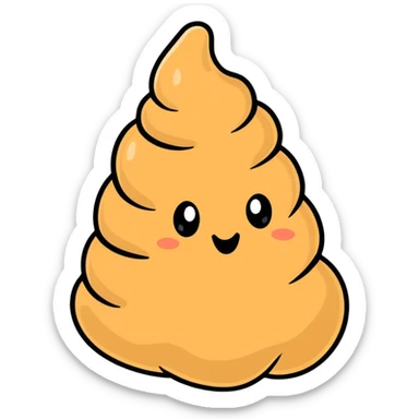 Barcelona poop cartoon sticker sticker