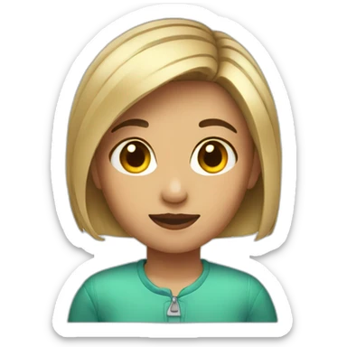 Girl with a short haie sticker