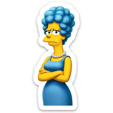 Marge Simpson being not amused sticker