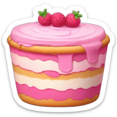 pies of pink cake sticker