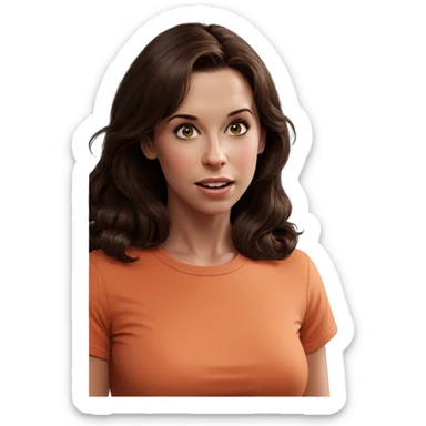 realistic portrait of a girl sticker