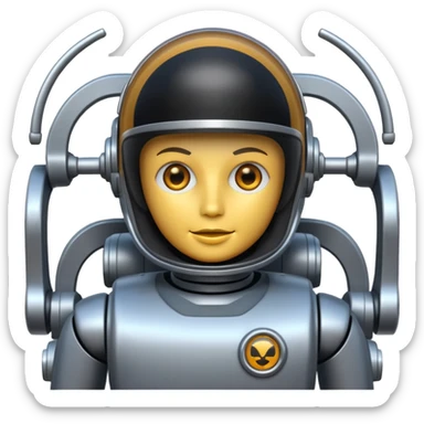 robot copilot sticker