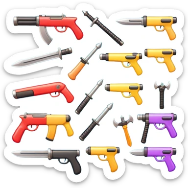 Cute weapons sticker