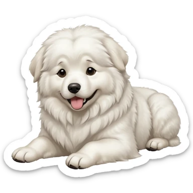 Great Pyrenees Belly Rub Emoji sticker