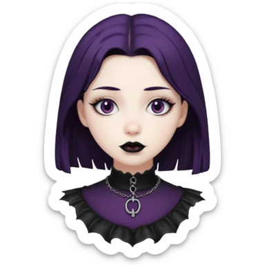 Ghibli style goth girl sticker
