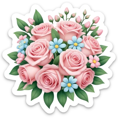 Beautiful Bouquet wedding flowers aesthetic  sticker