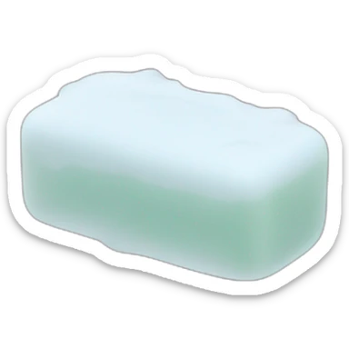 a bar of soap with foam on top sticker