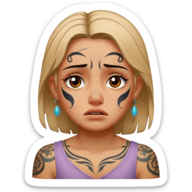 babylon ancient cry girl with tatooed sticker