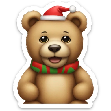 Christmas Teddy bear  sticker