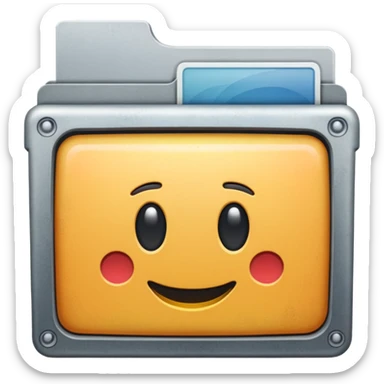 mac os icon physical film 60s recording colors sticker