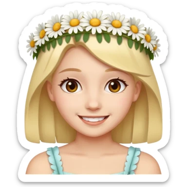 Girl with daisy crown

























 sticker