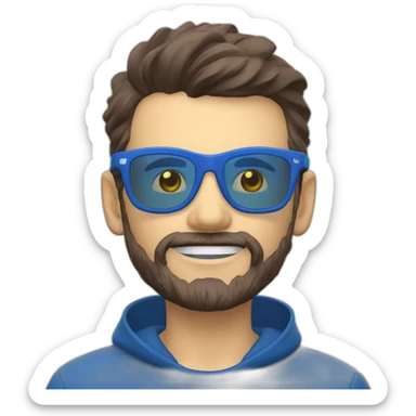 Calvo-gafas-montura-azul sticker