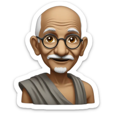 Mahatma Gandhi rock  sticker
