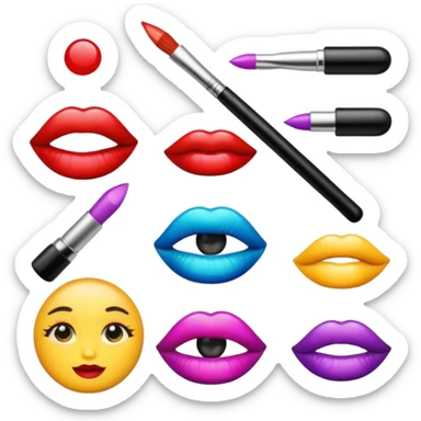 QUIERO QUE REALICES EMOJIS DE MAQUILLAJE OBJETOS sticker