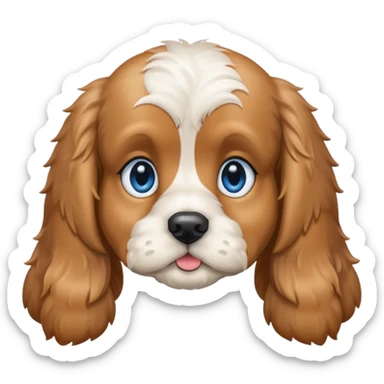 Light Cocker spaniel with blue eyes sticker