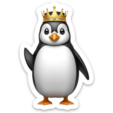 Penguin king sticker
