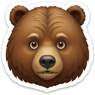 grizzly bear face sticker