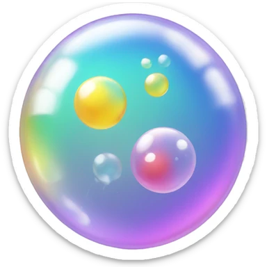 Soap bubbles sticker