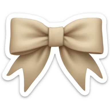 Beige bow sticker