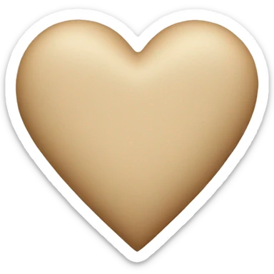 beige heart sticker