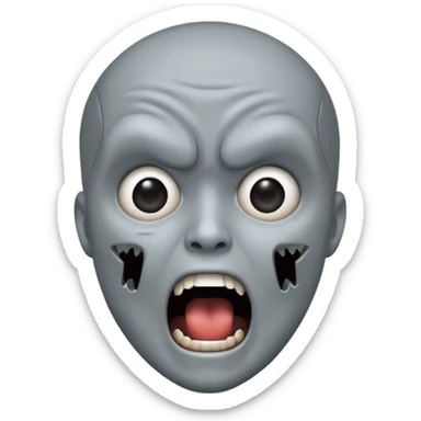 A papet scriming as AI sticker