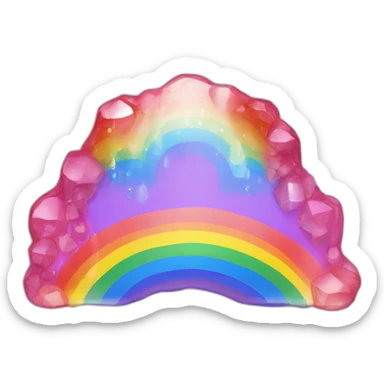 crystal rainbow lgbt sticker